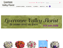 Tablet Screenshot of livermorevalleyflorist.com